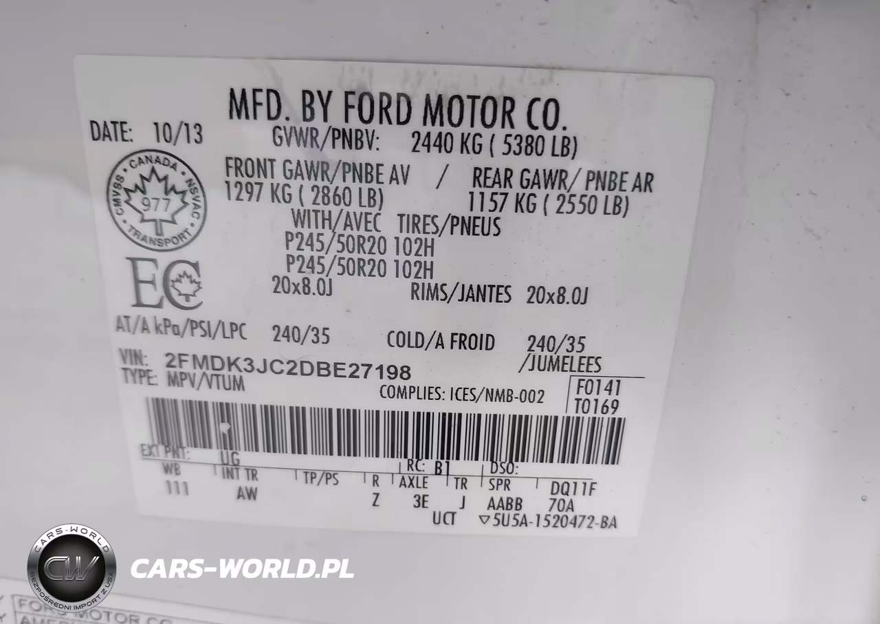 2013 Ford Edge Sel VIN:2FMDK3JC2DBE27198 - 9