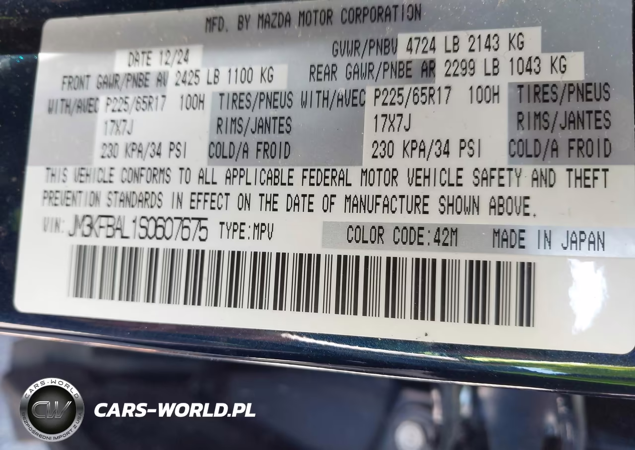 2025 Mazda Cx-5 2.5 S VIN:JM3KFBAL1S0607675 - 9