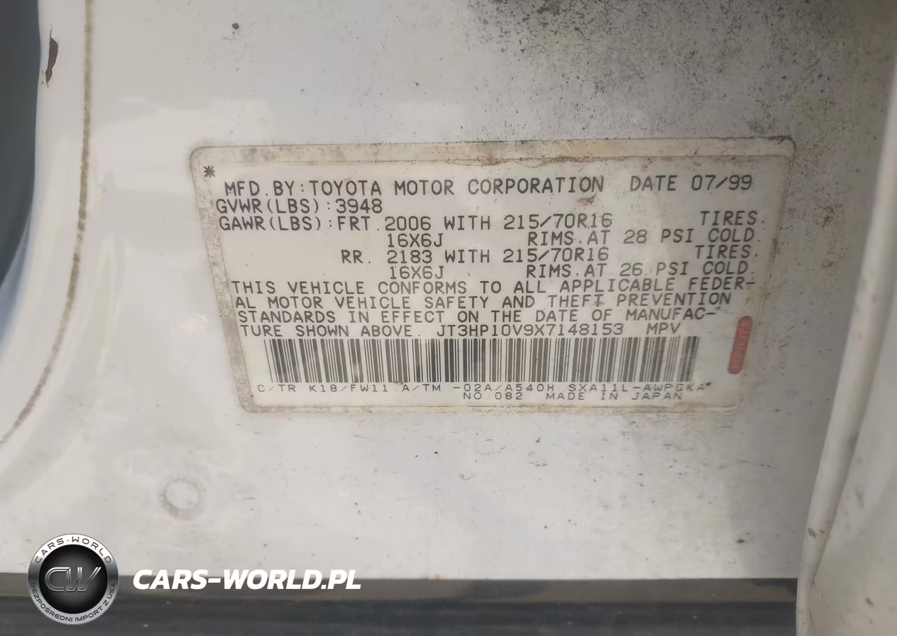 1999 Toyota Rav4 VIN:JT3HP10V9X7148153 - 9