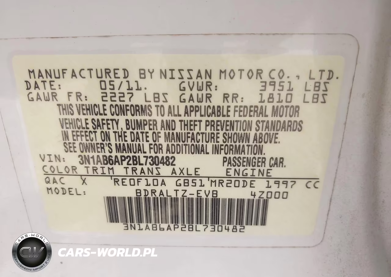 2011 Nissan Sentra 2.0S VIN:3N1AB6AP2BL730482 - 9