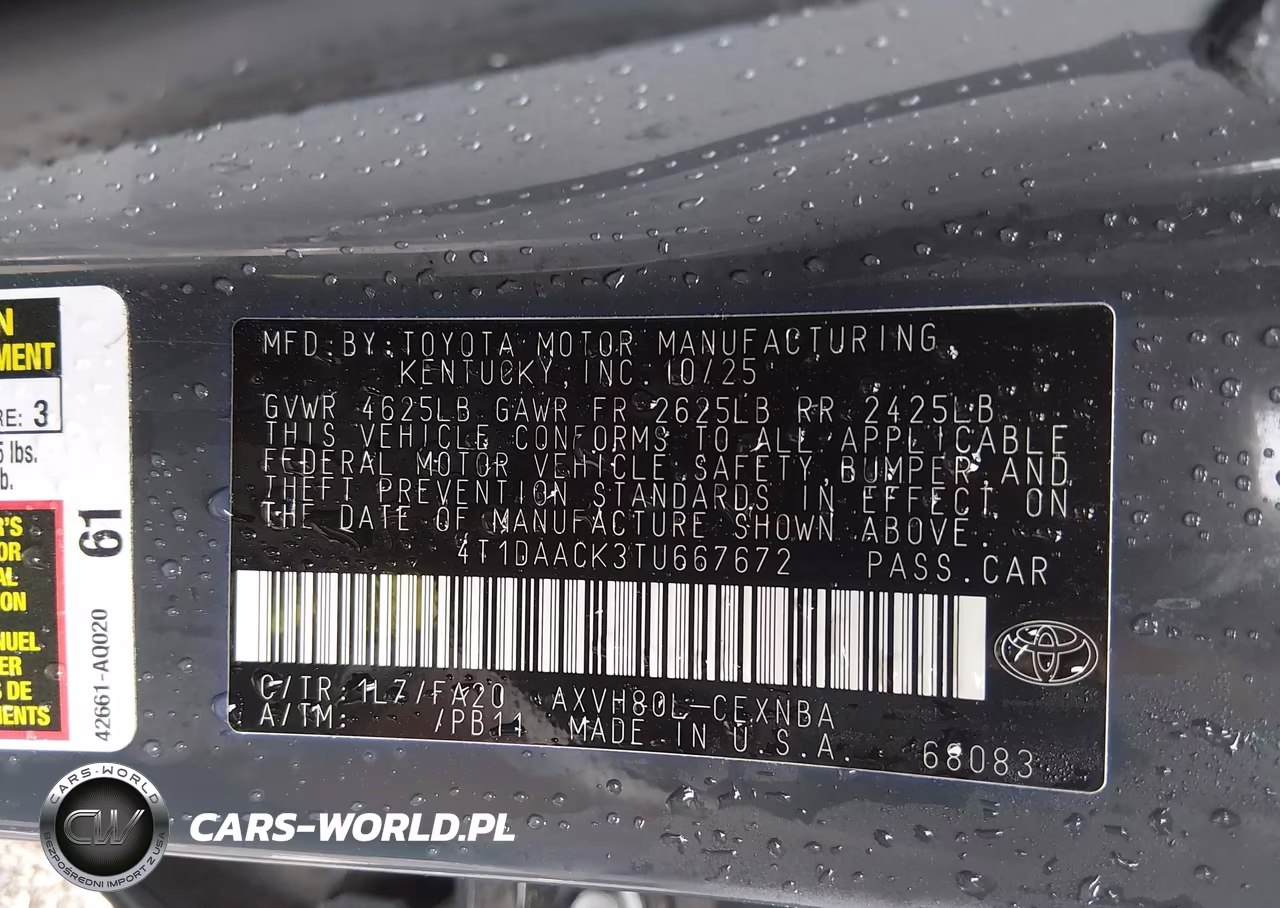 2026 Toyota Camry Le VIN:4T1DAACK3TU667672 - 9