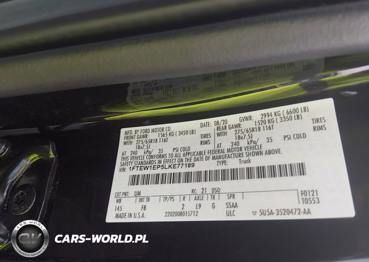 2020 Ford F-150 Xlt VIN:1FTEW1EP5LKE77189 - 9