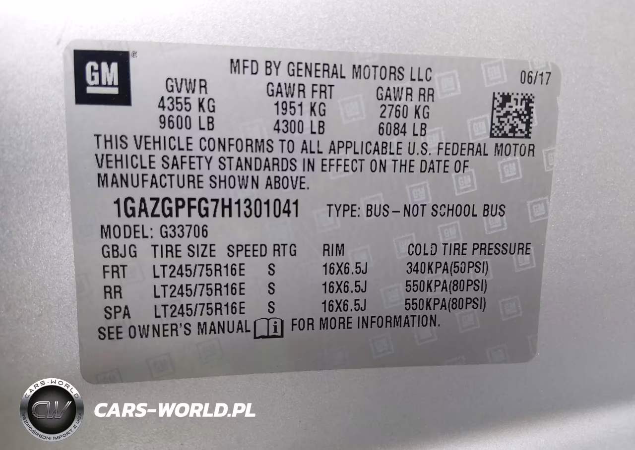 2017 Chevrolet Express 3500 Lt VIN:1GAZGPFG7H1301041 - 9