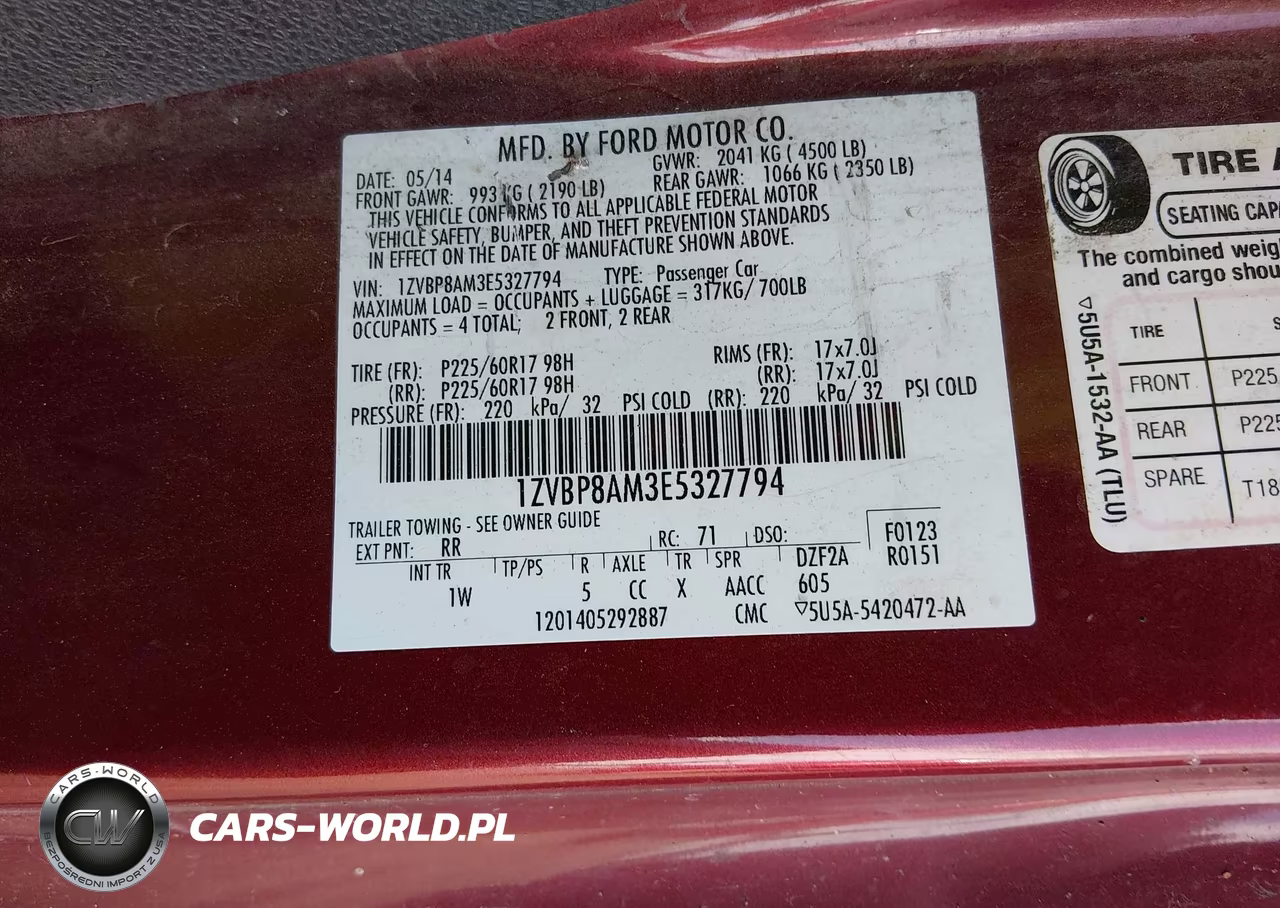 2014 Ford Mustang V6 VIN:1ZVBP8AM3E5327794 - 9