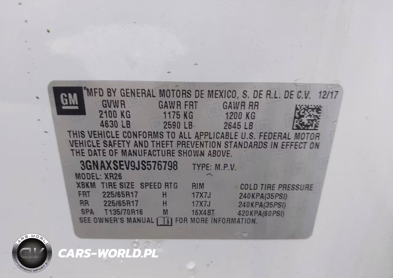 2018 Chevrolet Equinox Lt VIN:3GNAXSEV9JS576798 - 9