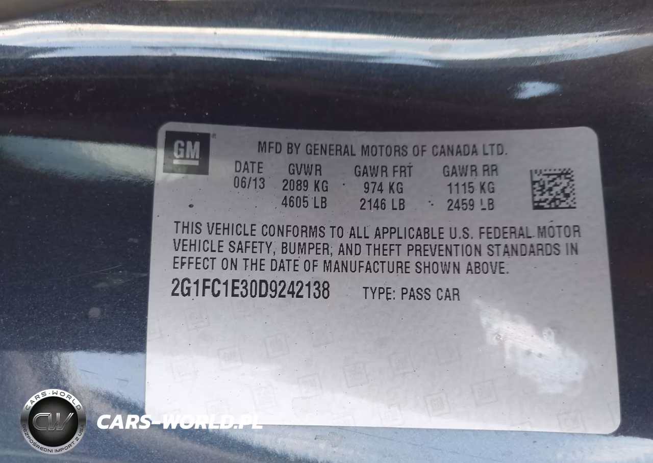 2013 Chevrolet Camaro 2Lt VIN:2G1FC1E30D9242138 - 9