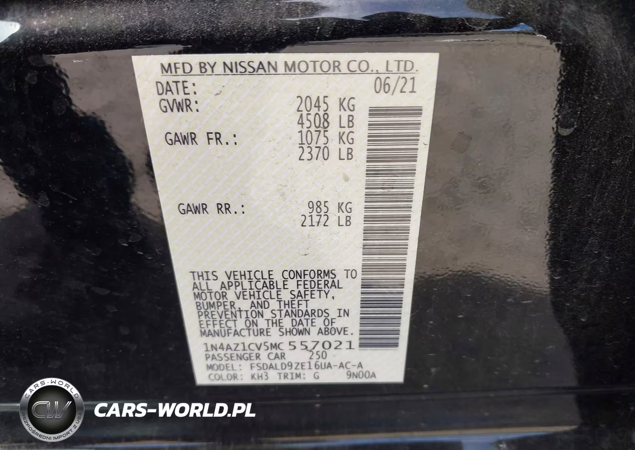 2021 Nissan Leaf Sv 40 Kwh VIN:1N4AZ1CV5MC557021 - 9
