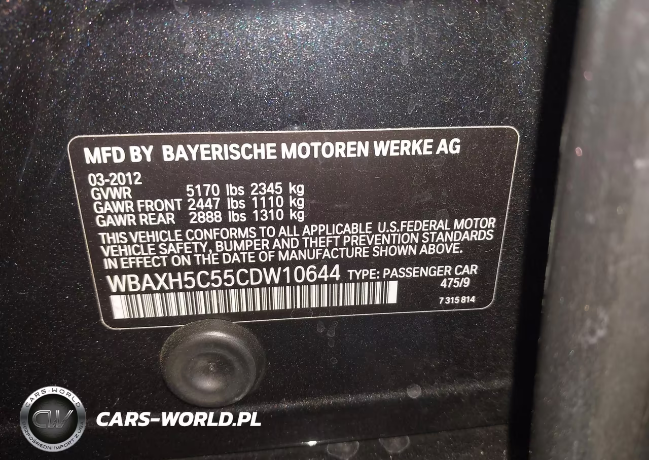 2012 BMW 528I xDrive VIN:WBAXH5C55CDW10644 - 9