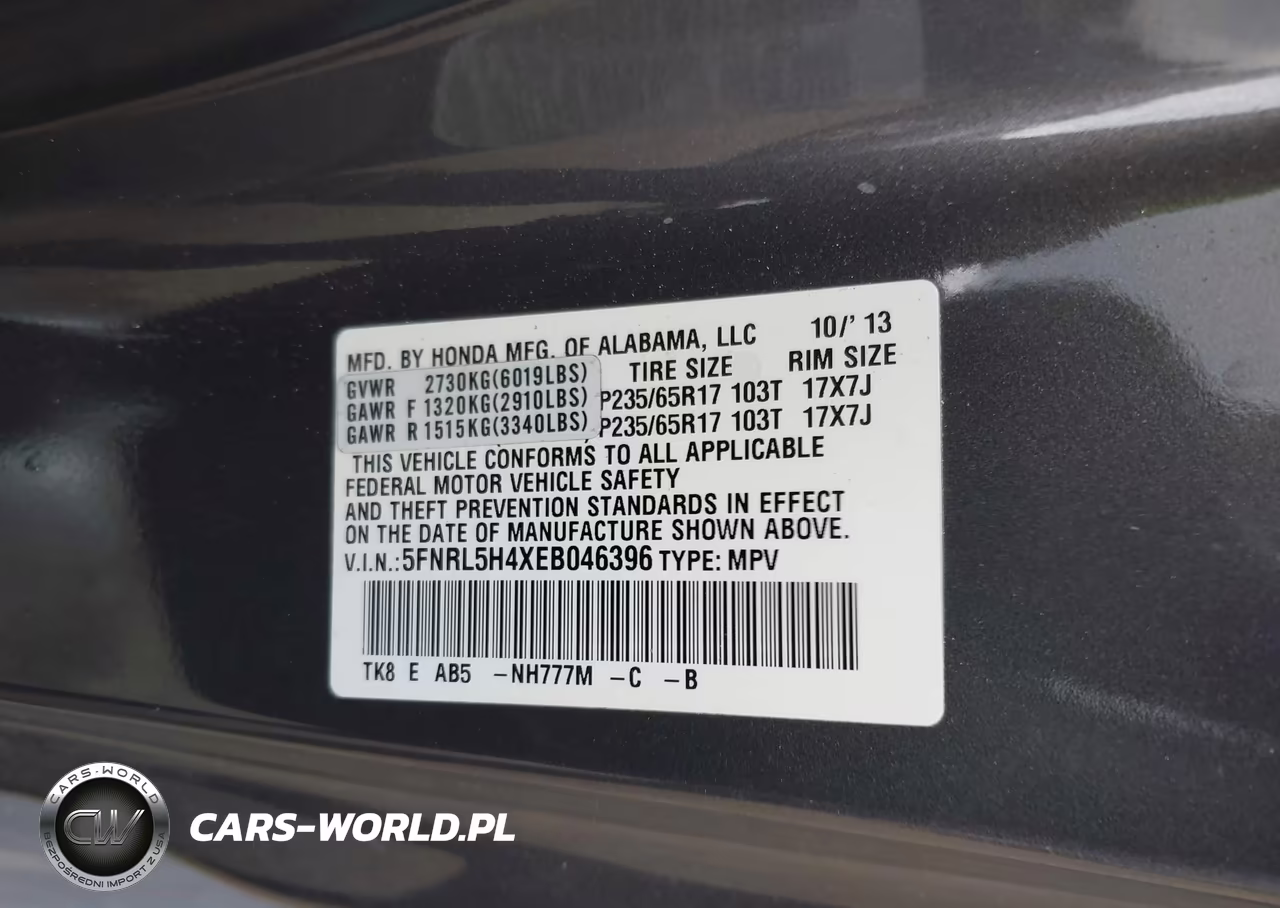 2014 Honda Odyssey Ex VIN:5FNRL5H4XEB046396 - 9