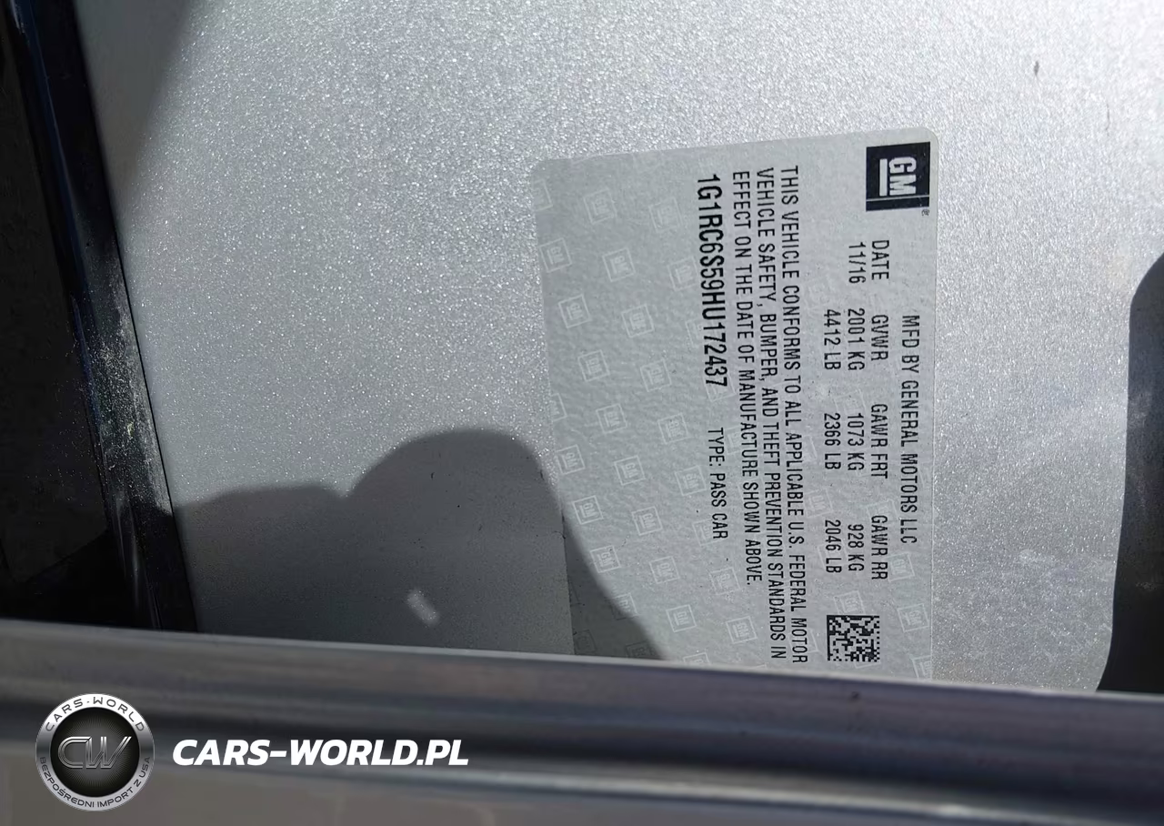 2017 Chevrolet Volt Lt VIN:1G1RC6S59HU172437 - 9