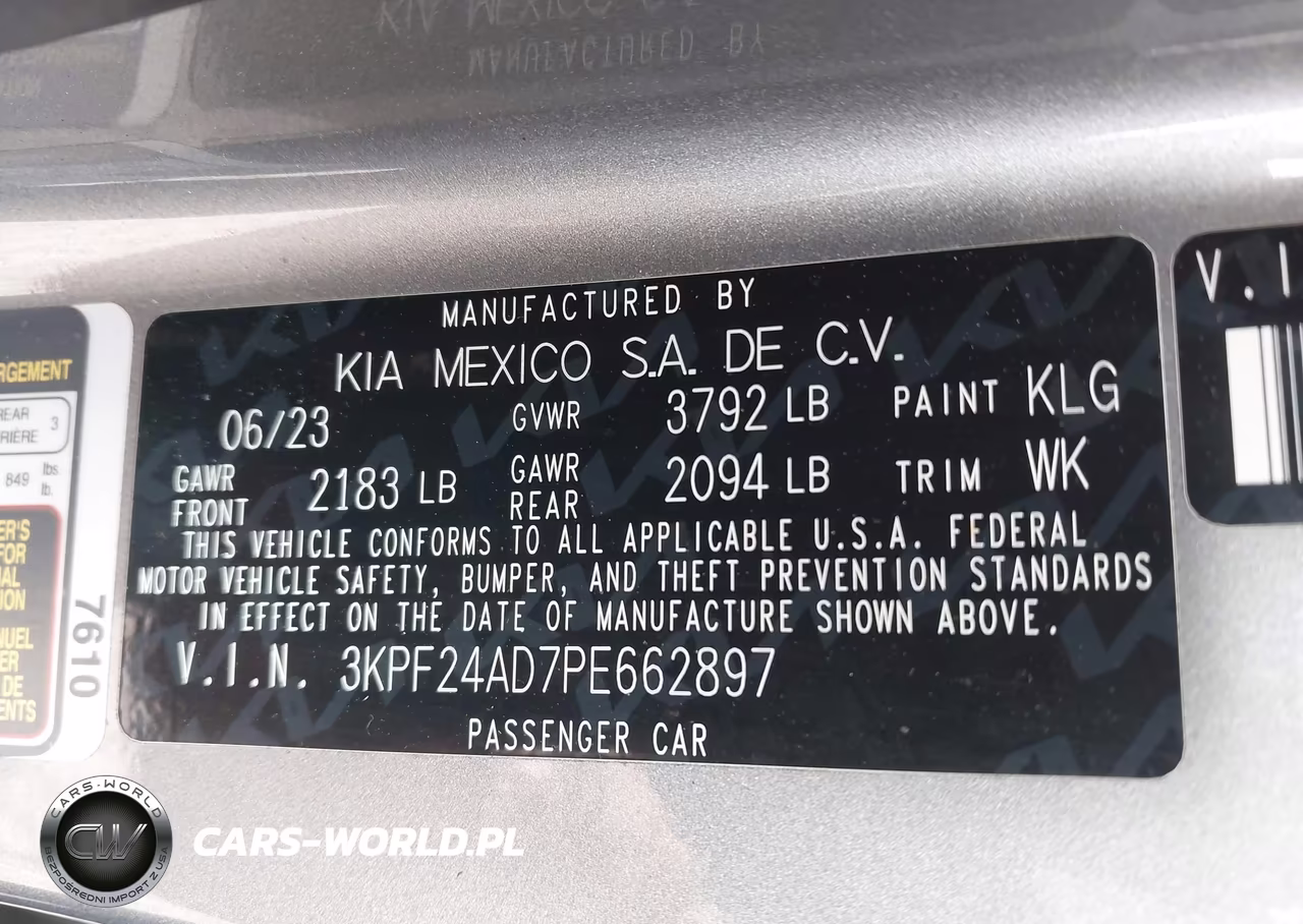 2023 Kia Forte Lxs VIN:3KPF24AD7PE662897 - 9