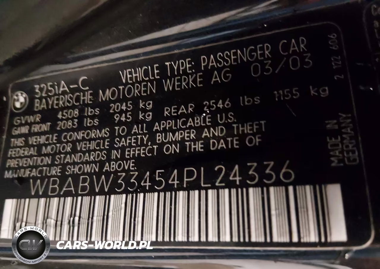 2004 BMW 325Ci VIN:WBABW33454PL24336 - 9