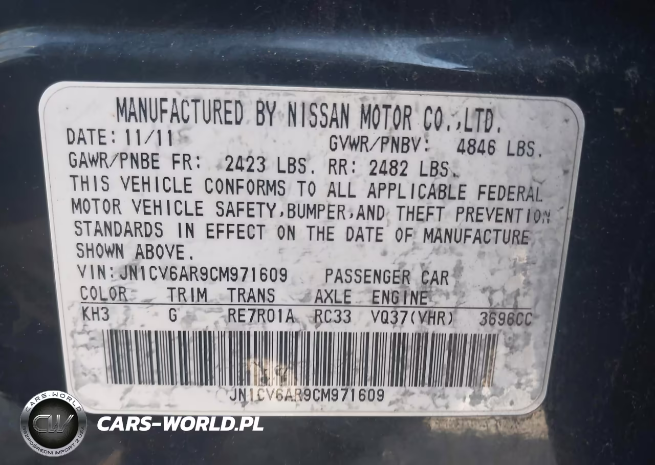 2012 Infiniti G37X VIN:JN1CV6AR9CM971609 - 9