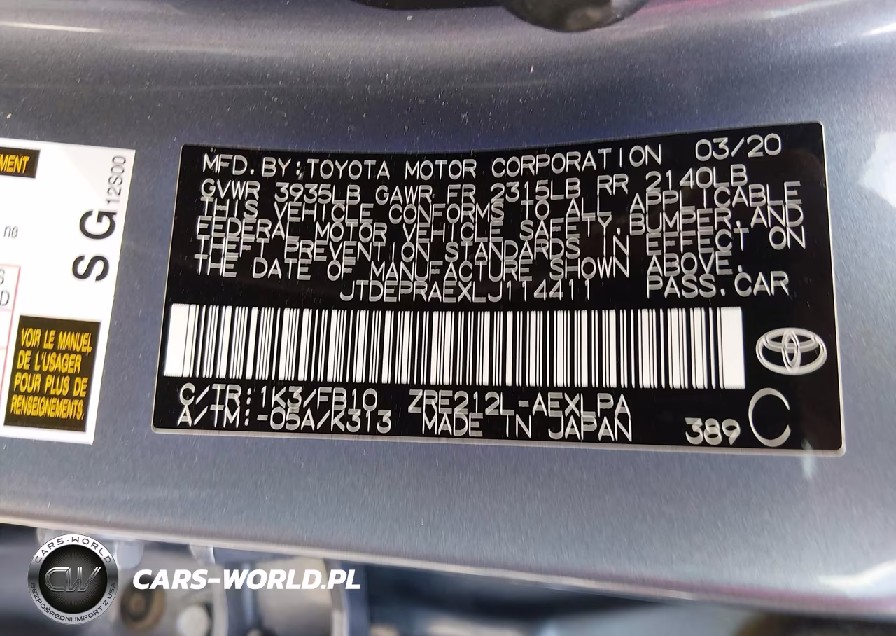 2020 Toyota Corolla Le VIN:JTDEPRAEXLJ114411 - 9