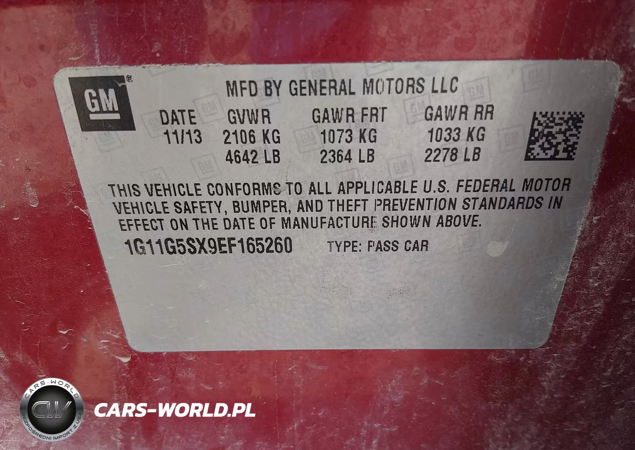 2014 Chevrolet Malibu 3Lt VIN:1G11G5SX9EF165260 - 9