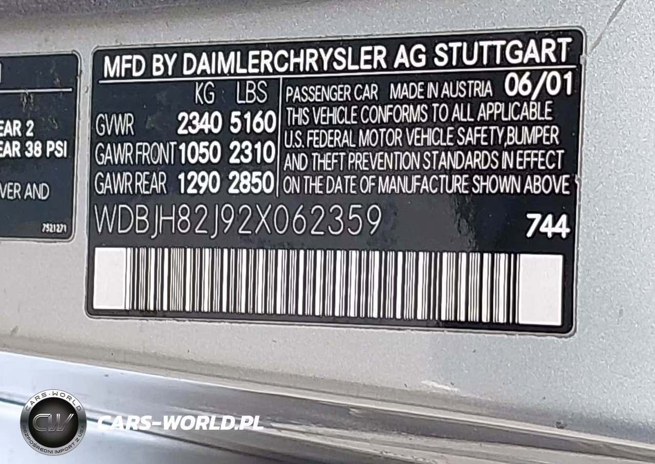2002 Mercedes-Benz E 320 4M VIN:WDBJH82J92X062359 - 9