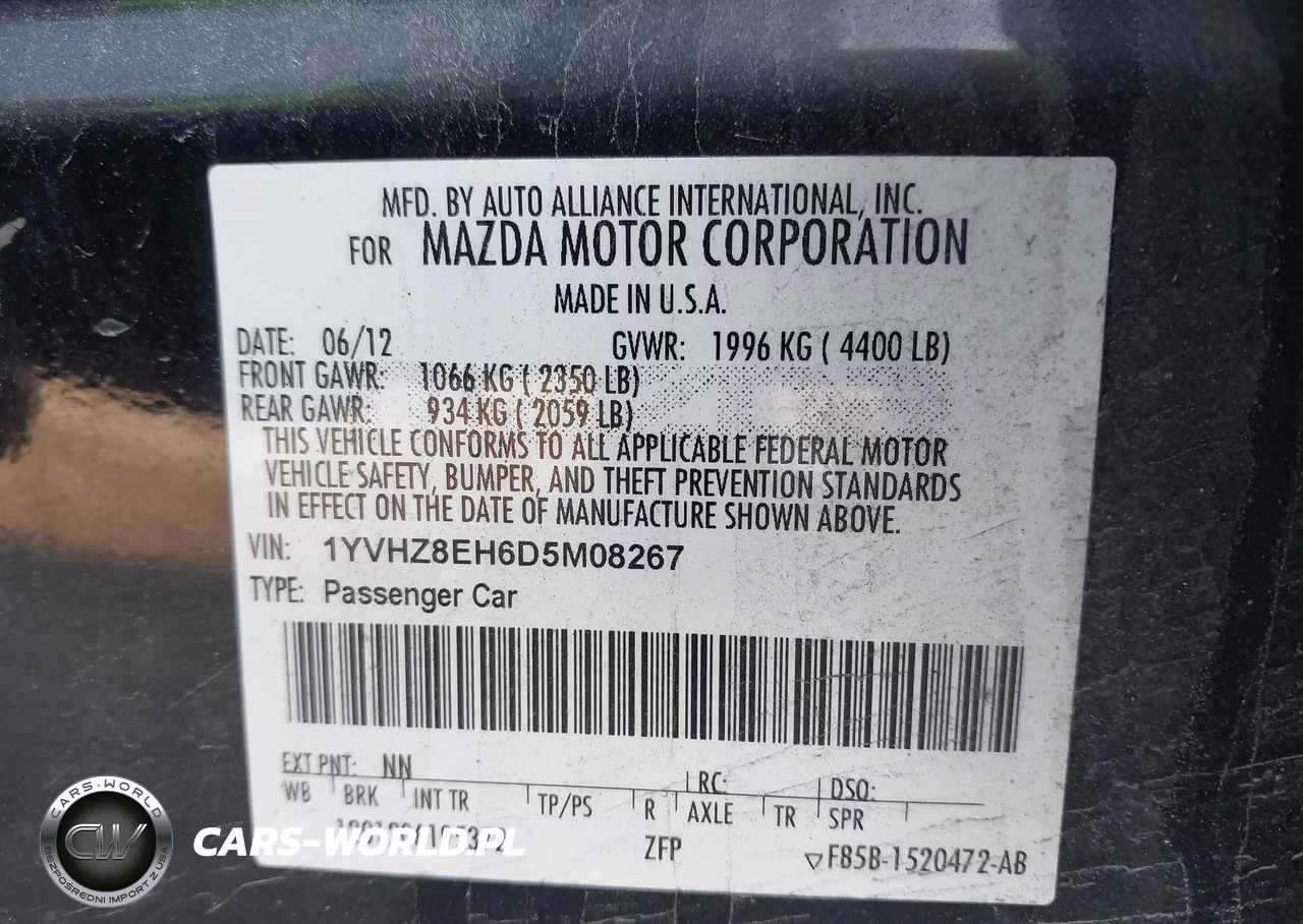 2013 Mazda Mazda6 I Touring Plus VIN:1YVHZ8EH6D5M08267 - 9