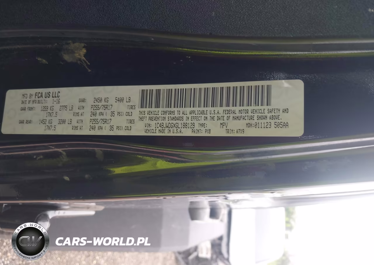 2016 Jeep Wrangler Unlimited Sport VIN:1C4BJWDGXGL188129 - 9
