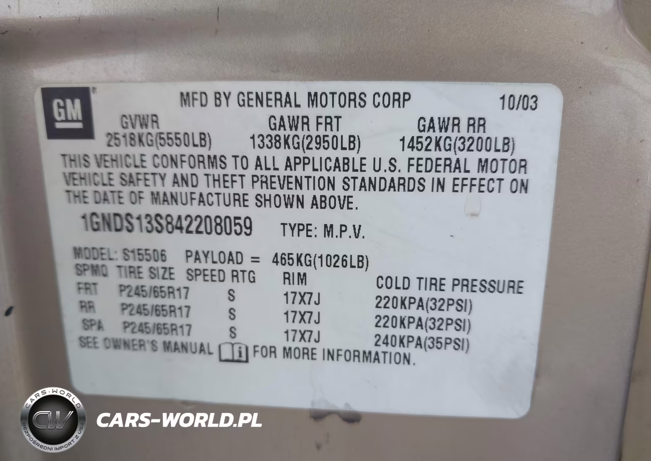 2004 Chevrolet Trailblazer Lt VIN:1GNDS13S842208059 - 9