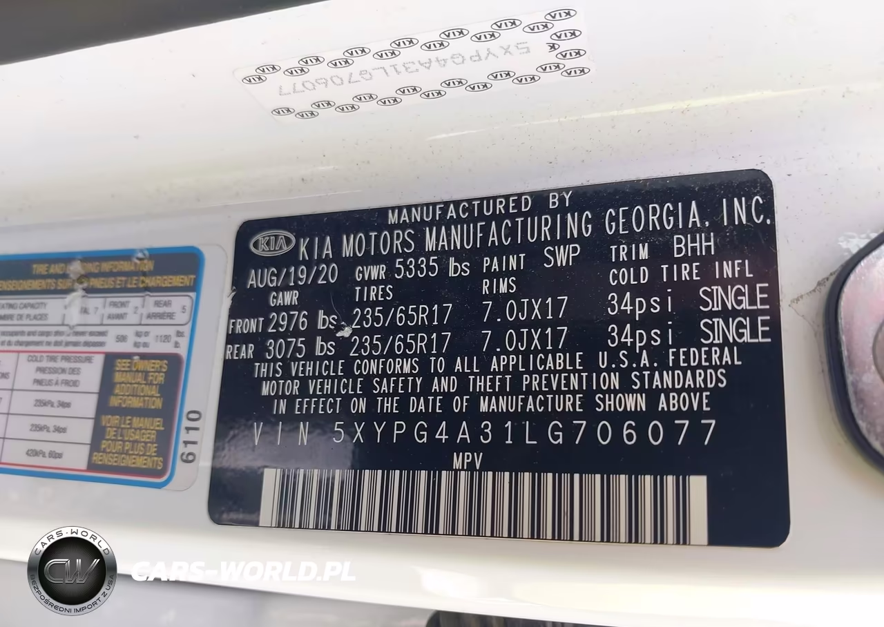 2020 Kia Sorento 2.4L Lx VIN:5XYPG4A31LG706077 - 9