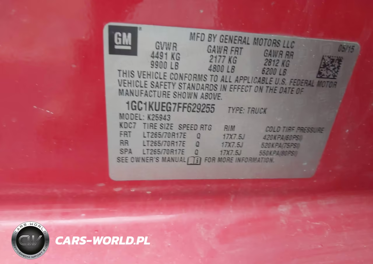2015 Chevrolet Silverado 2500Hd Built After Aug 14 Work Truck VIN:1GC1KUEG7FF629255 - 9