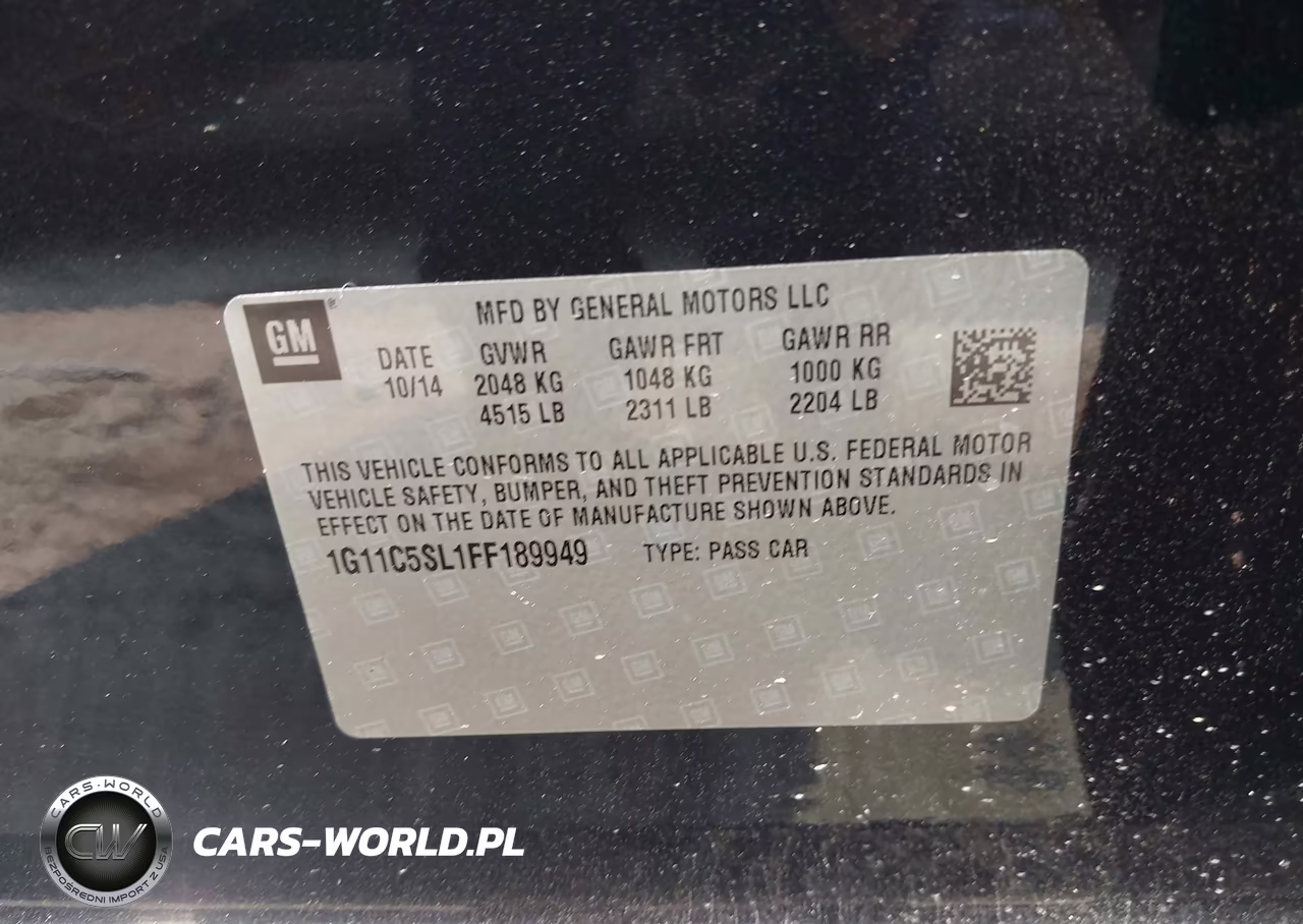 2015 Chevrolet Malibu 1Lt VIN:1G11C5SL1FF189949 - 9