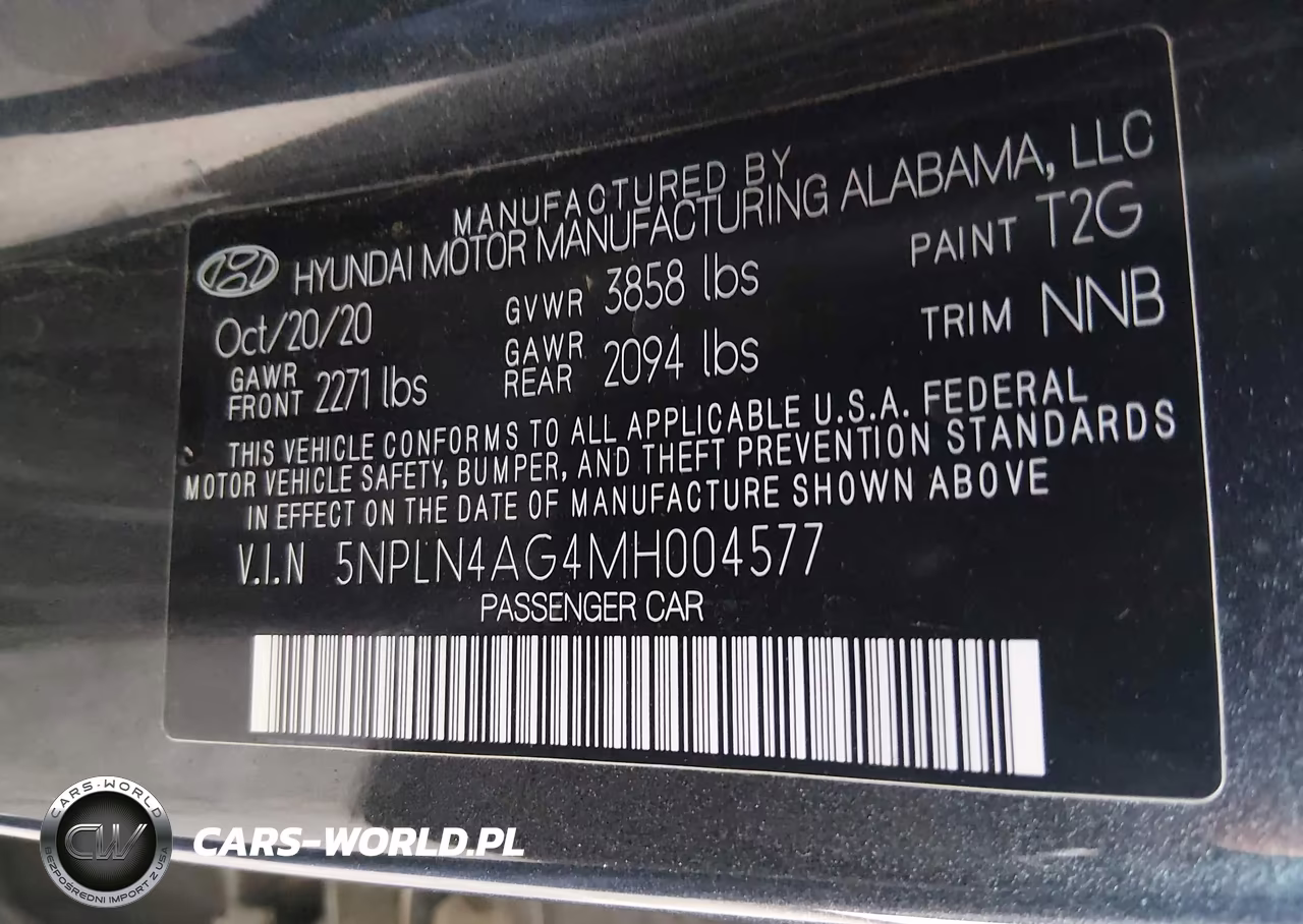 2021 Hyundai Elantra Sel VIN:5NPLN4AG4MH004577 - 9