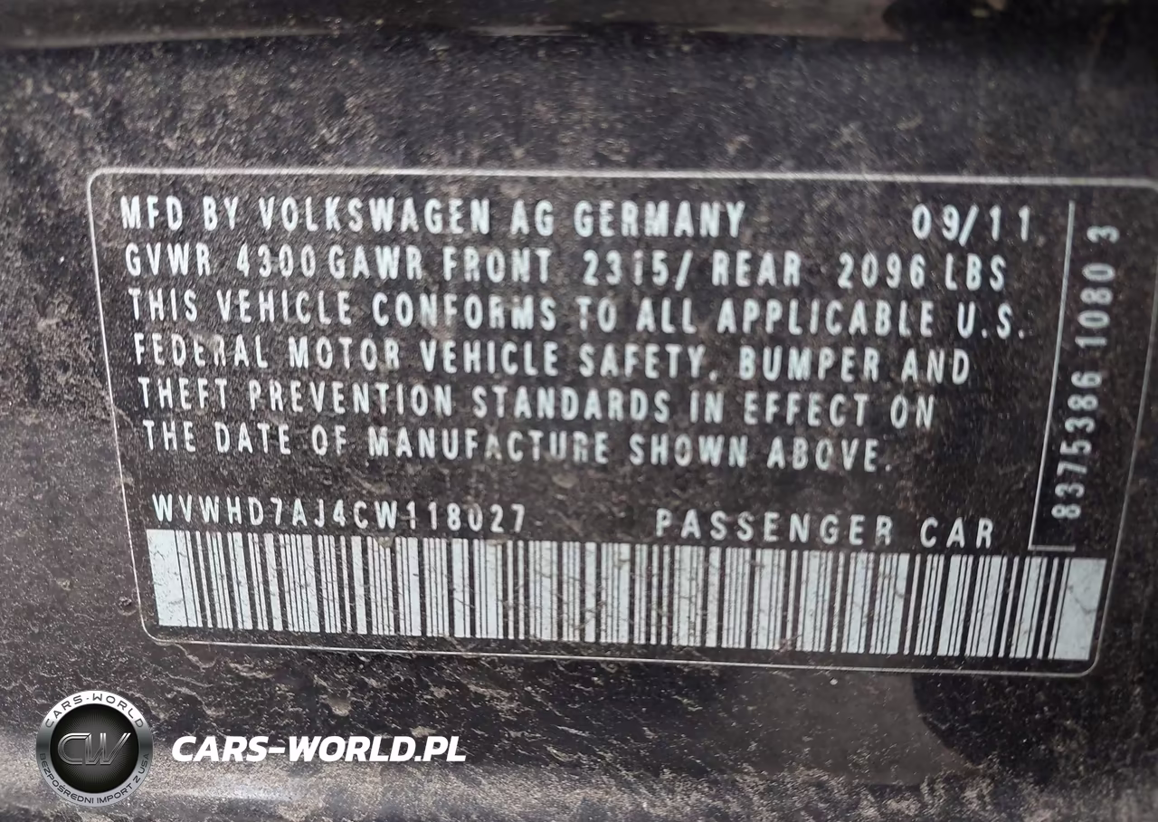 2012 Volkswagen Gti 4-Door VIN:WVWHD7AJ4CW118027 - 9