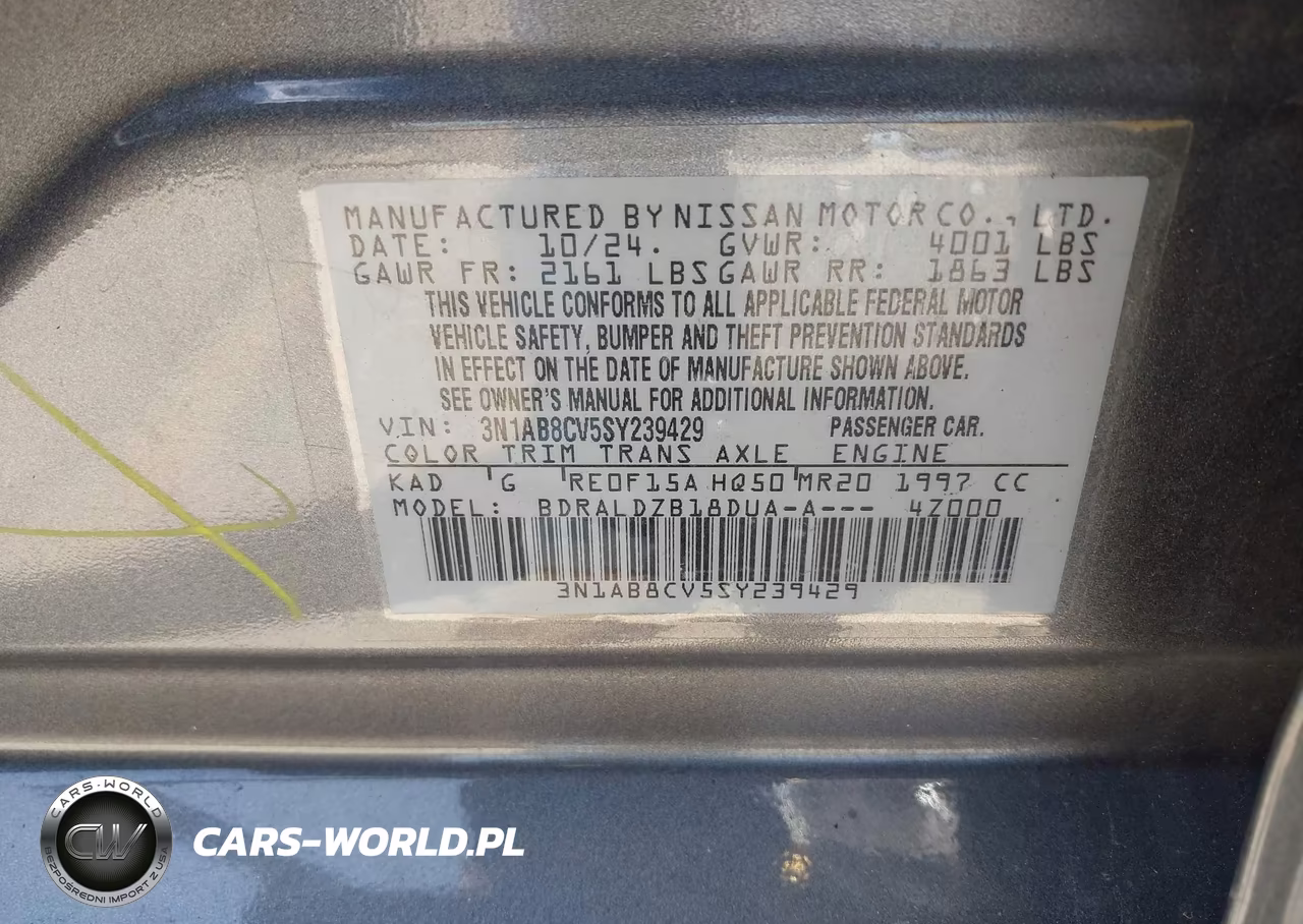 2025 Nissan Sentra Sv VIN:3N1AB8CV5SY239429 - 9