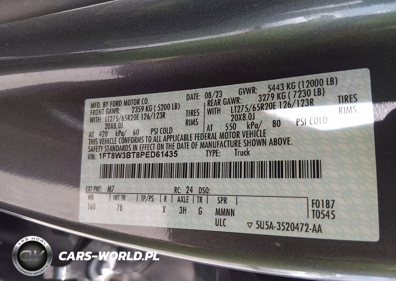2023 Ford F-350 Platinum VIN:1FT8W3BT8PED61435 - 8
