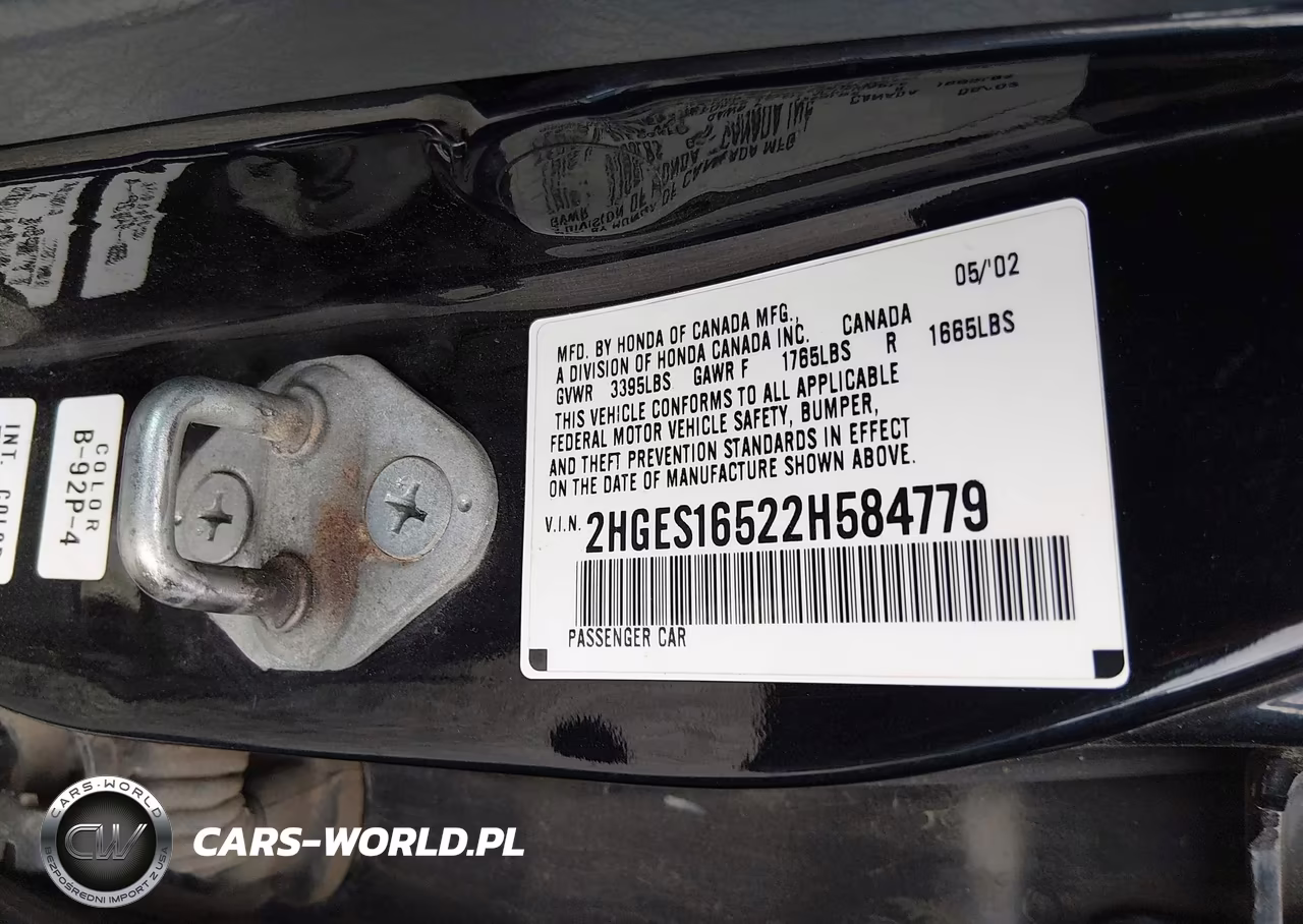 2002 Honda Civic Lx VIN:2HGES16522H584779 - 9