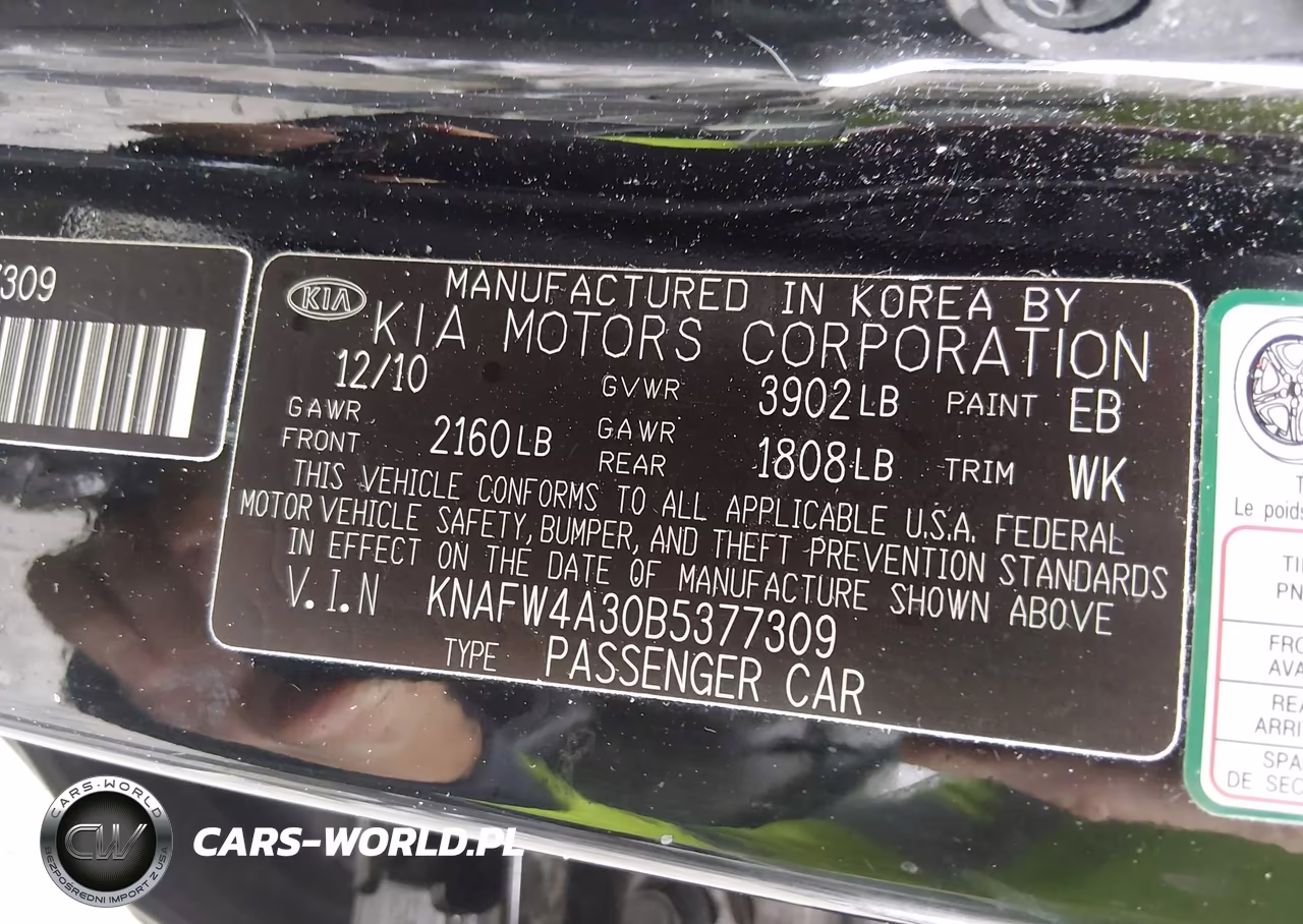 2011 Kia Forte Sx VIN:KNAFW4A30B5377309 - 9