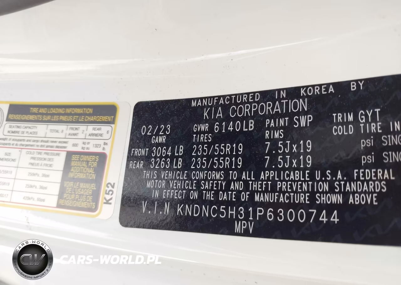 2023 Kia Carnival Mpv Ex VIN:KNDNC5H31P6300744 - 9