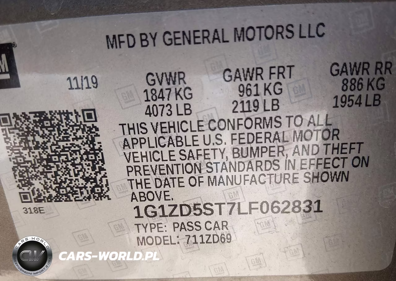 2020 Chevrolet Malibu Fwd Lt VIN:1G1ZD5ST7LF062831 - 9