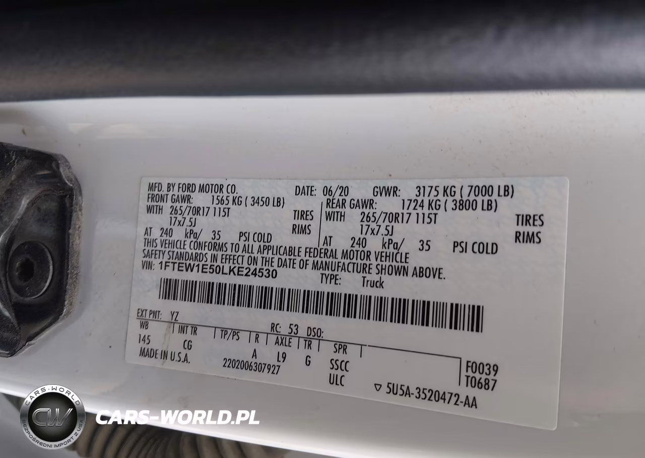 2020 Ford F-150 Xl VIN:1FTEW1E50LKE24530 - 9