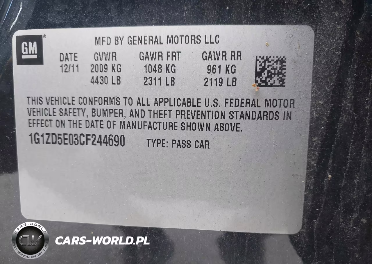 2012 Chevrolet Malibu 2Lt VIN:1G1ZD5E03CF244690 - 9