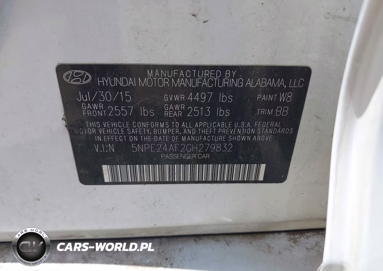 2016 Hyundai Sonata Se VIN:5NPE24AF2GH279832 - 9