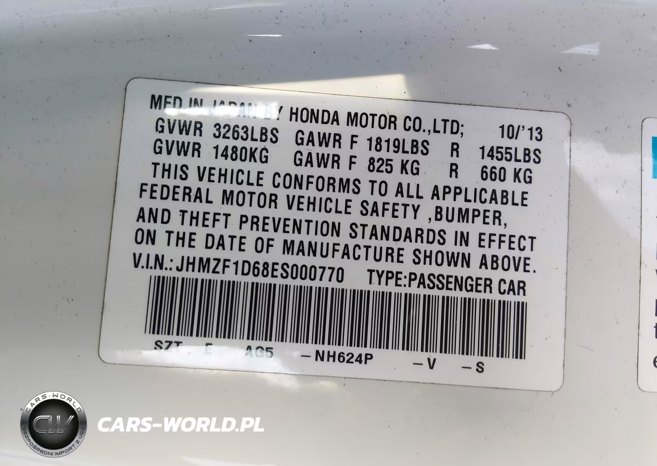 2014 Honda Cr-Z Ex VIN:JHMZF1D68ES000770 - 9