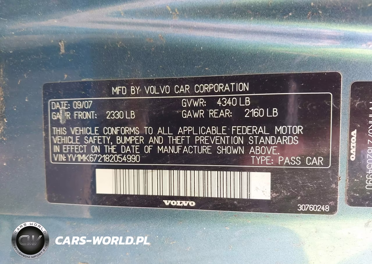 2008 Volvo C30 T5 R-Design-T5 Version 1.0-T5 Version 2.0 VIN:YV1MK672182054990 - 9
