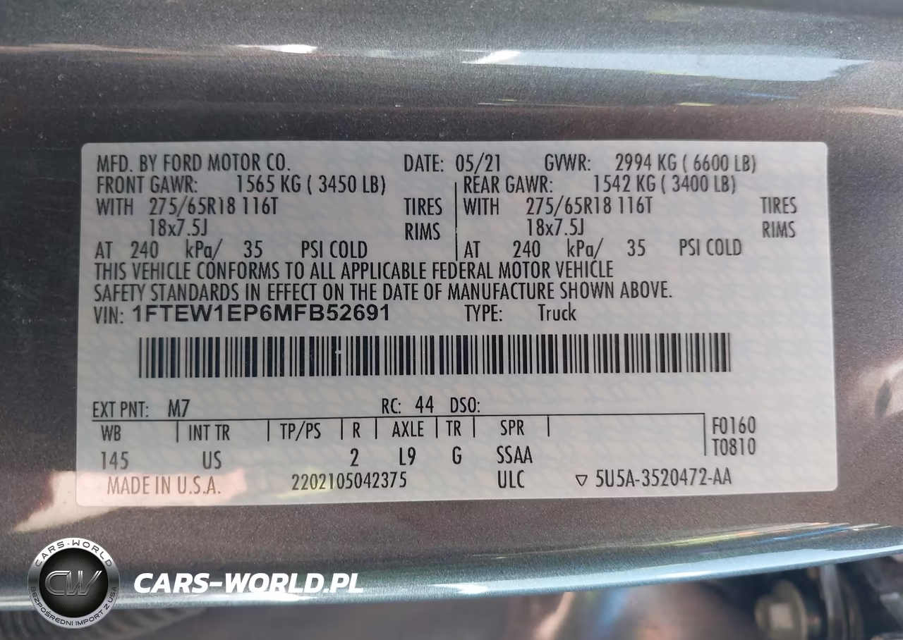2021 Ford F-150 Xlt VIN:1FTEW1EP6MFB52691 - 9