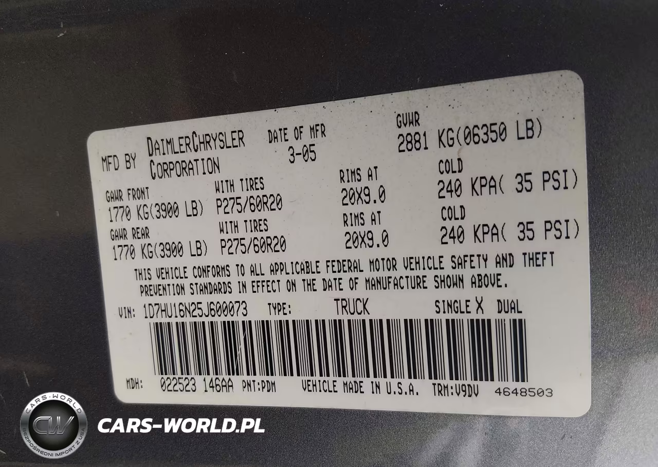2005 Dodge Ram 1500 Slt-Laramie VIN:1D7HU16N25J600073 - 9