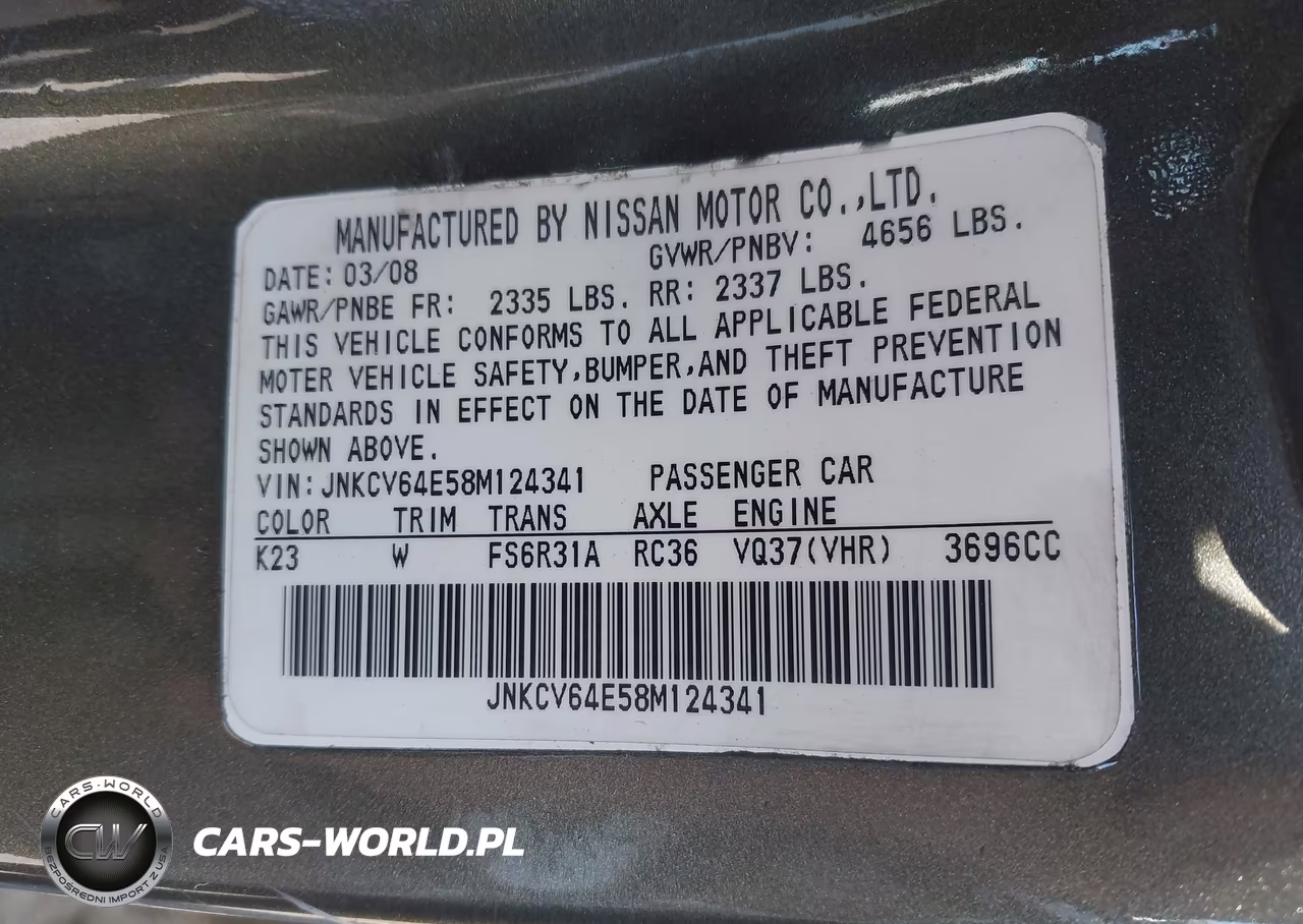 2008 Infiniti G37 Sport VIN:JNKCV64E58M124341 - 9