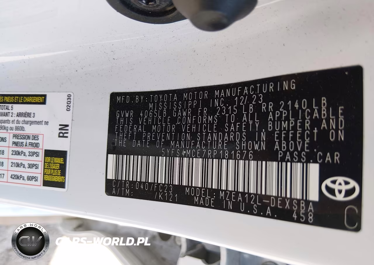 2024 Toyota Corolla Se VIN:5YFS4MCE7RP181676 - 9