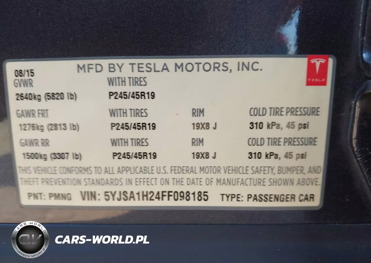 2015 Tesla Model S VIN:5YJSA1H24FF098185 - 9