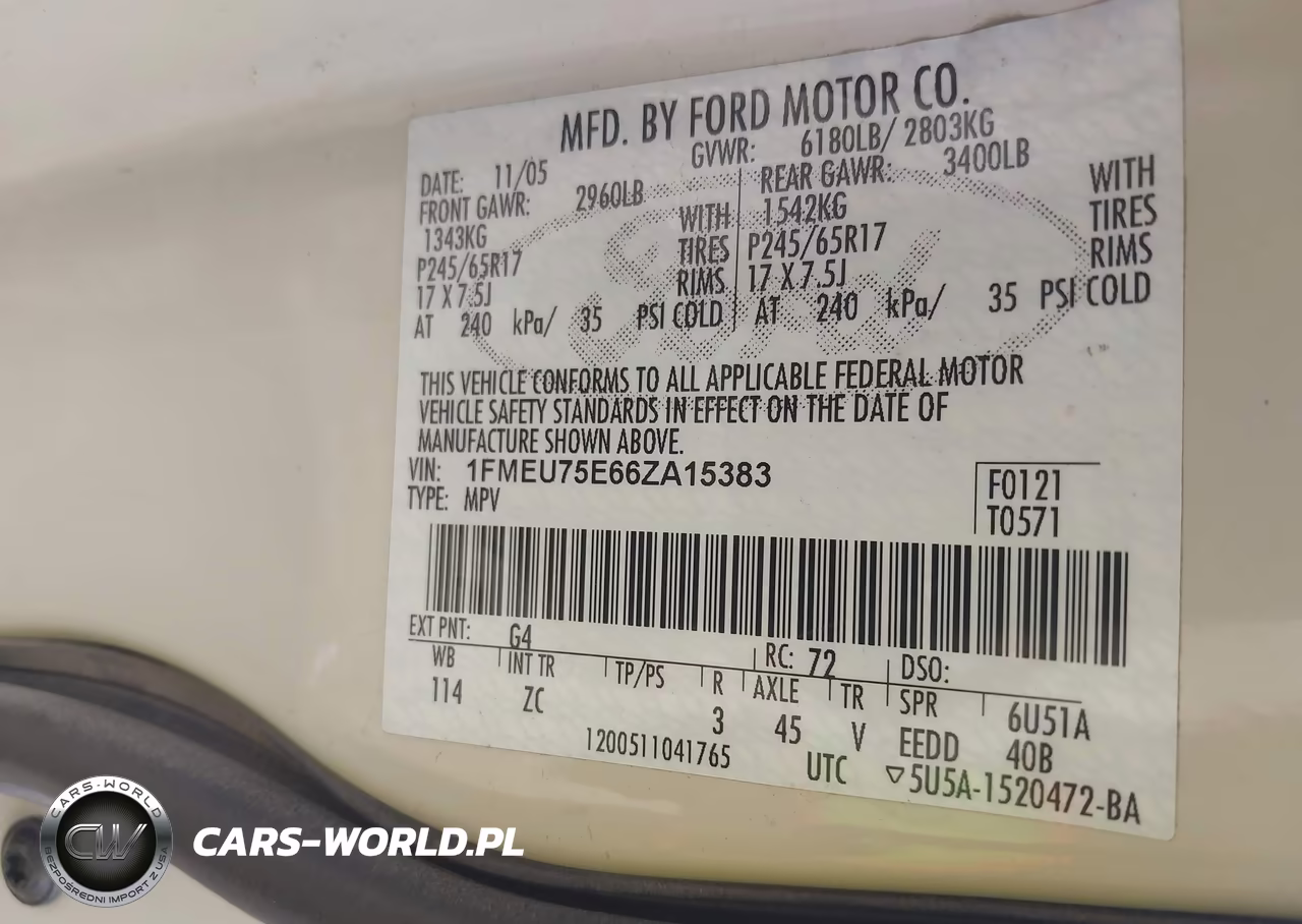 2006 Ford Explorer Limited VIN:1FMEU75E66ZA15383 - 9