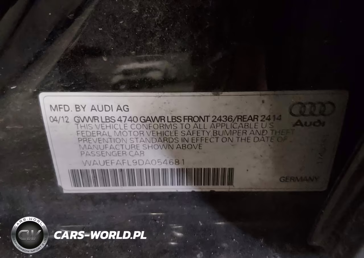 2013 Audi A4 2.0T Premium VIN:WAUEFAFL9DA054681 - 9