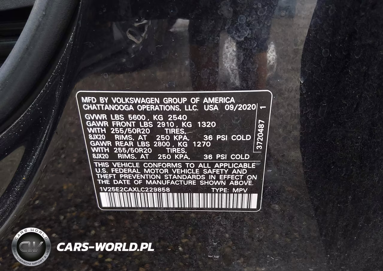2020 Volkswagen Atlas Cross Sport 3.6L V6 Se W-Technology-3.6L V6 Se W-Technology R-Line VIN:1V25E2CAXLC229858 - 9