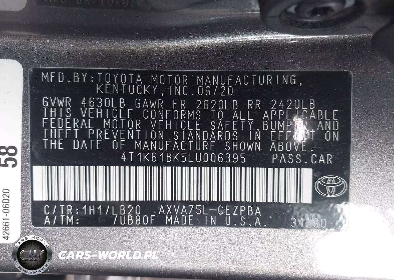 2020 Toyota Camry Xse Awd VIN:4T1K61BK5LU006395 - 9