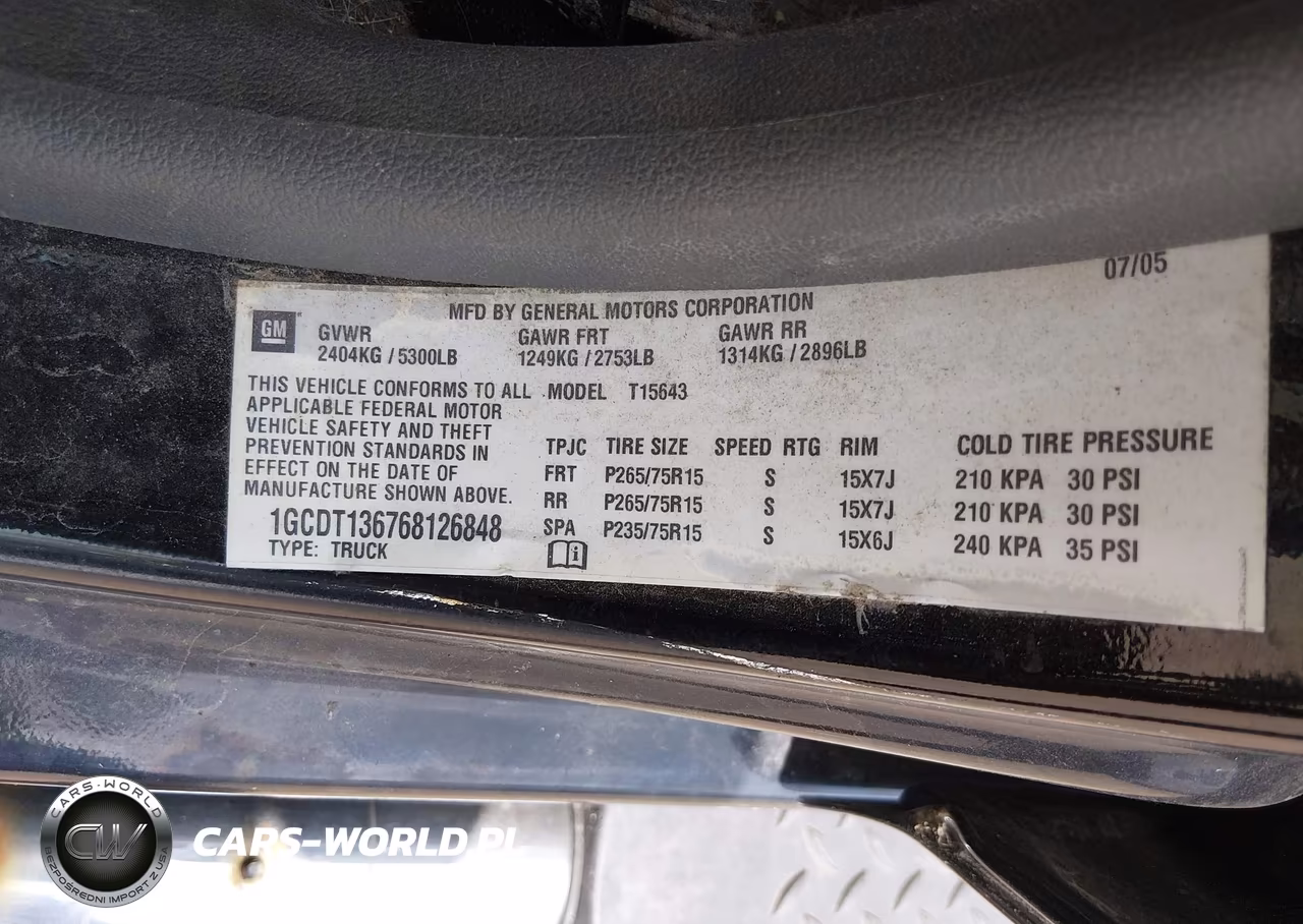 2006 Chevrolet Colorado Lt VIN:1GCDT136768126848 - 9