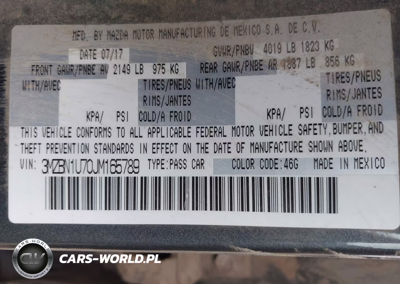 2018 Mazda Mazda3 Sport VIN:3MZBN1U70JM165789 - 9